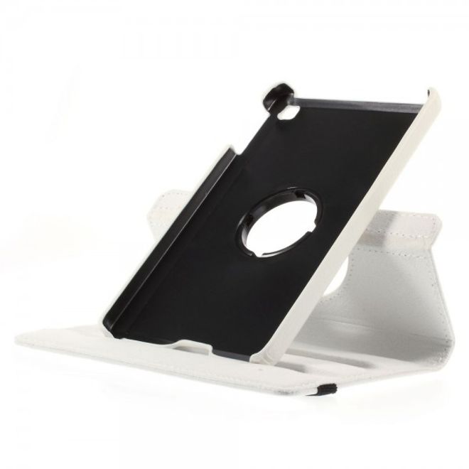 Amazon Fire HD 6 360° rotierbare Leder Cover Hülle mit Litchitextur und Standfunktion - weiss