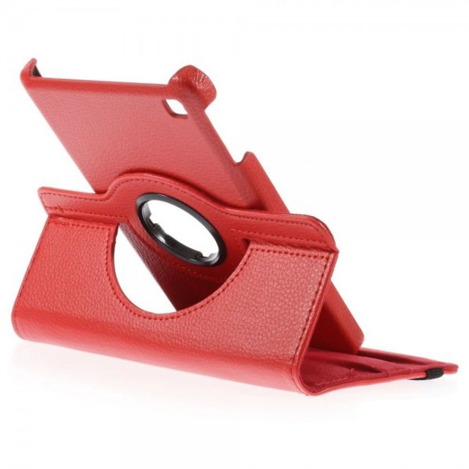 Amazon Fire HD 6 360° rotierbare Leder Cover Hülle mit Litchitextur und Standfunktion - rot