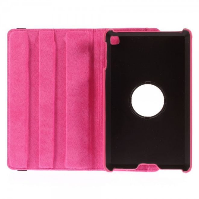 Amazon Fire HD 6 360° rotierbares Leder Cover Hülle mit Litchitextur und Standfunktion - rosa