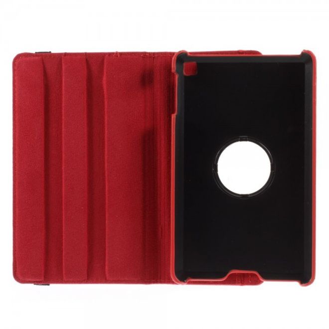 Amazon Fire HD 6 360° rotierbare Leder Cover Hülle mit Litchitextur und Standfunktion - rot