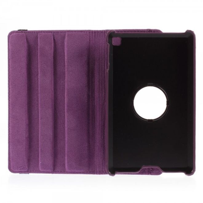Amazon Fire HD 6 360° rotierbare Leder Cover Hülle mit Litchitextur und Standfunktion - purpur