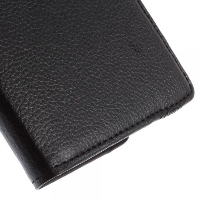 Amazon Fire HD 6 360° rotierbare Leder Cover Hülle mit Litchitextur und Standfunktion - schwarz