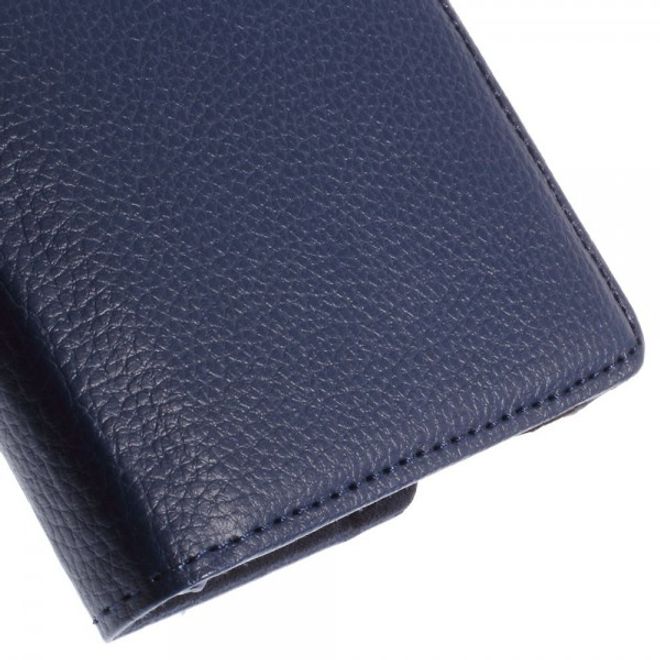 Amazon Fire HD 6 360° rotierbare Leder Cover Hülle mit Litchitextur und Standfunktion - dunkelblau