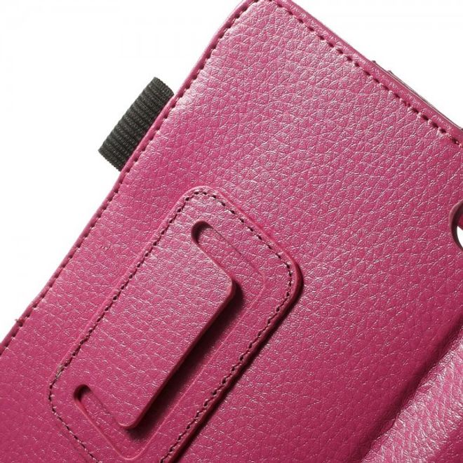 Amazon Fire HD 6 Tablet (2014 Version) Leder Smart Case Hülle mit Litchitextur - rosa