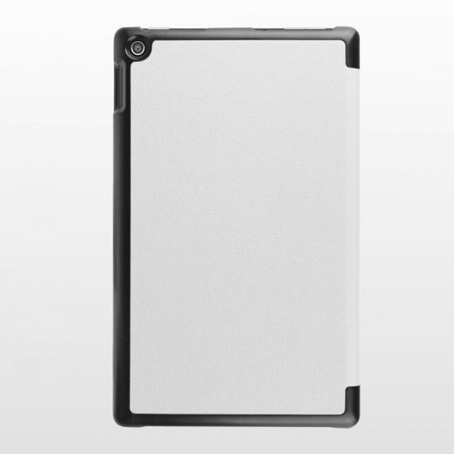 Amazon Fire HD 8 Dreifach faltbare Leder Case Hülle mit Standfunktion - weiss