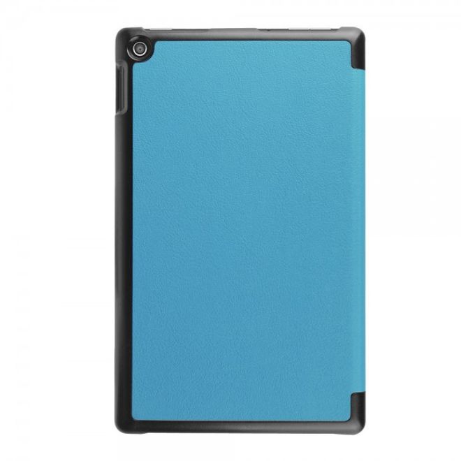 Amazon Fire HD 8 Dreifach faltbare Leder Case Hülle mit Standfunktion - hellblau