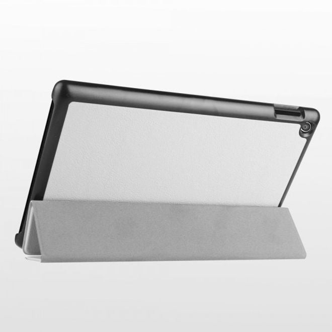 Amazon Fire HD 8 Dreifach faltbare Leder Case Hülle mit Standfunktion - weiss