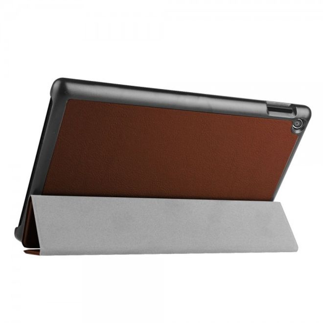 Amazon Fire HD 8 Dreifach faltbare Leder Case Hülle mit Standfunktion - braun