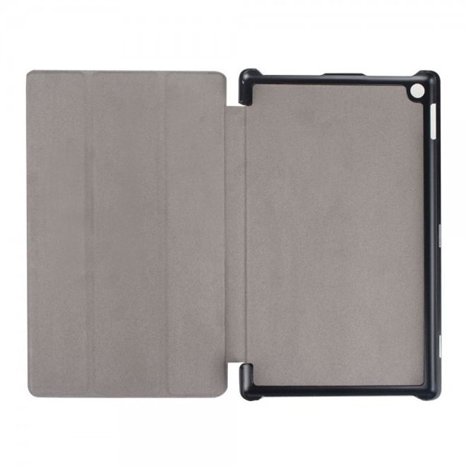 Amazon Fire HD 8 Dreifach faltbare Leder Case Hülle mit Standfunktion - hellblau