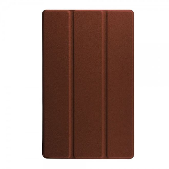 Amazon Fire HD 8 Dreifach faltbare Leder Case Hülle mit Standfunktion - braun