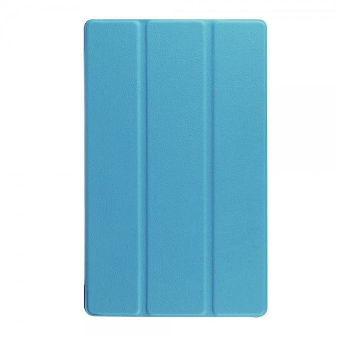 Amazon Fire HD 8 Dreifach faltbare Leder Case Hülle mit Standfunktion - hellblau