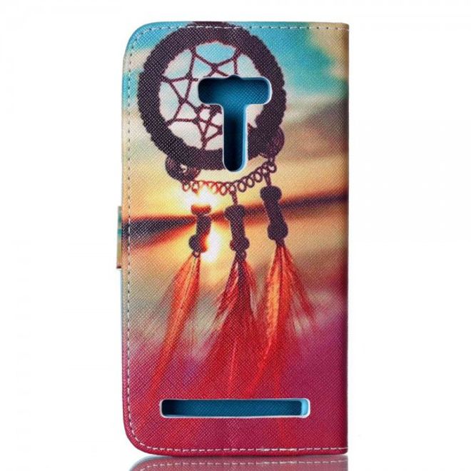 Asus Zenfone 2 Laser 5.5 Handyhülle - Case aus Leder - mit Traumfänger