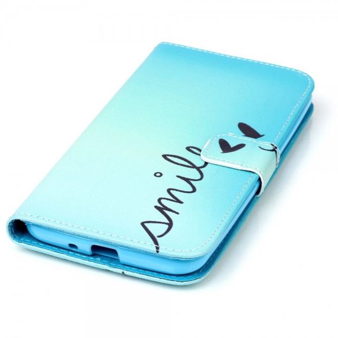Asus Zenfone 2 Laser 5.5 Handyhülle - Case aus Leder - mit Himmel und Schriftzug