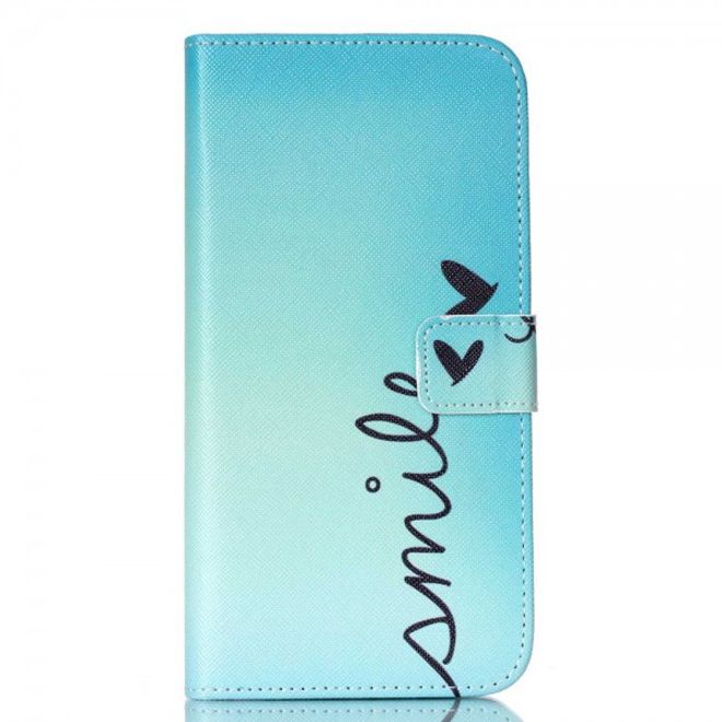 Asus Zenfone 2 Laser 5.5 Handyhülle - Case aus Leder - mit Himmel und Schriftzug
