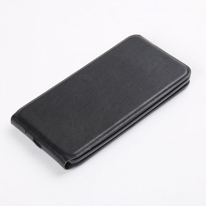 Asus Zenfone 2 Laser 5.5 Handyhülle - Leder Flip Case - vertikal - schwarz