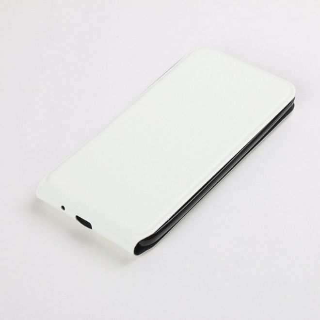 Asus Zenfone 2 Laser 5.5 Handyhülle - Leder Flip Case - vertikal - weiss