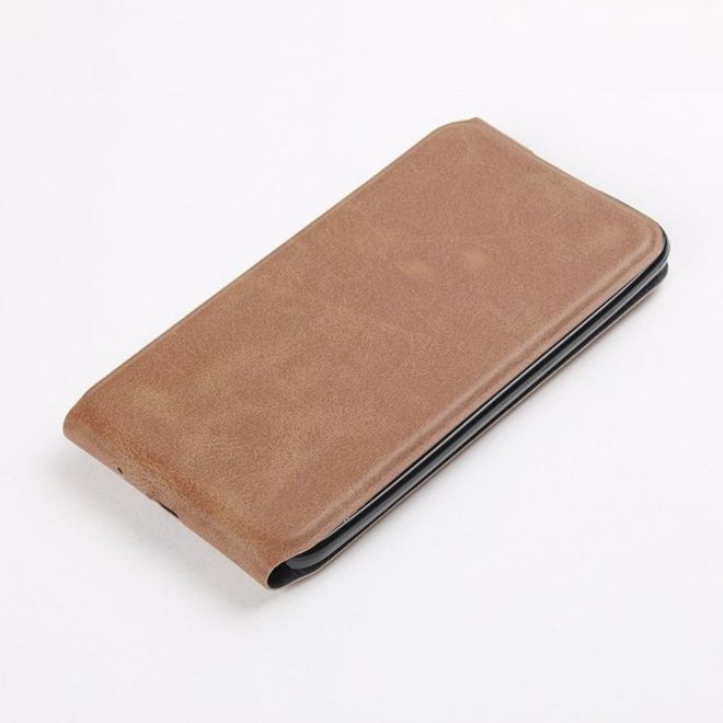 Asus Zenfone 2 Laser 5.5 Handyhülle - Leder Flip Case - vertikal - braun