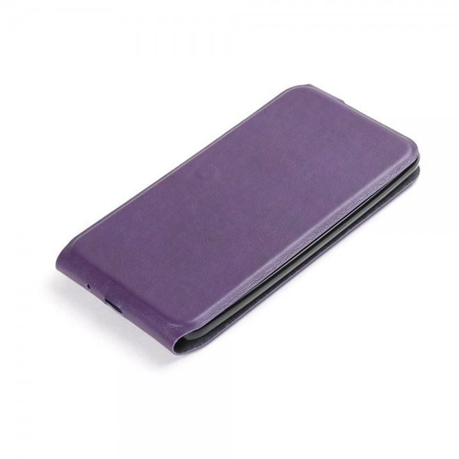 Asus Zenfone 2 Laser 5.5 Handyhülle - Leder Flip Case - vertikal - purpur