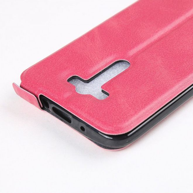 Asus Zenfone 2 Laser 5.5 Handyhülle - Leder Flip Case - vertikal - rosa
