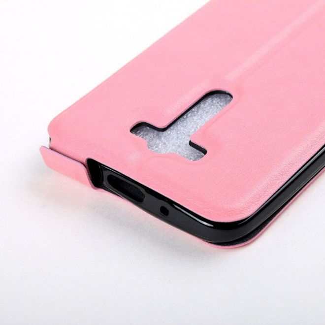 Asus Zenfone 2 Laser 5.5 Handyhülle - Leder Flip Case - vertikal - pink