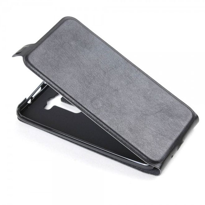Asus Zenfone 2 Laser 5.5 Handyhülle - Leder Flip Case - vertikal - schwarz