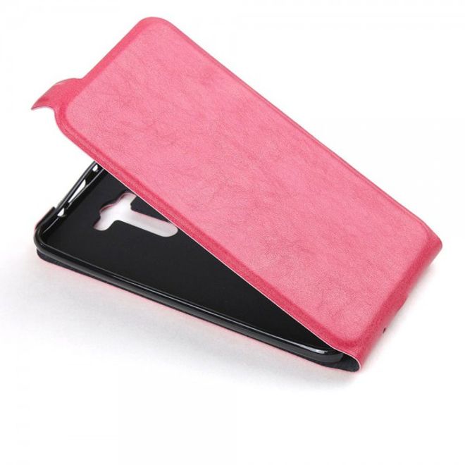 Asus Zenfone 2 Laser 5.5 Handyhülle - Leder Flip Case - vertikal - rosa