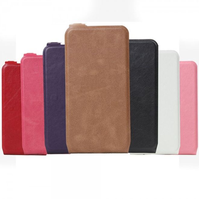 Asus Zenfone 2 Laser 5.5 Handyhülle - Leder Flip Case - vertikal - rosa
