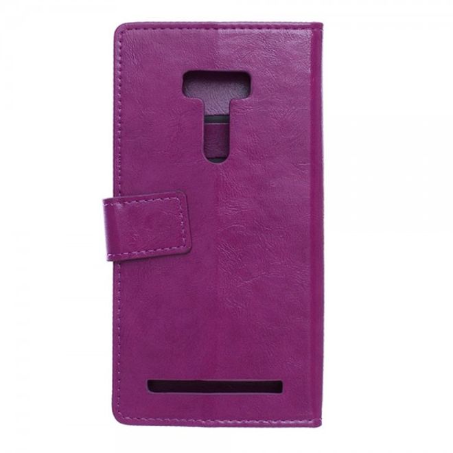 Asus Zenfone Selfie Handy Hülle - Case aus Leder - mit Crazy Horse Textur und Standfunktion - purpur