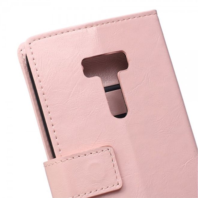 Asus Zenfone Selfie Handy Hülle - Case aus Leder - mit Crazy Horse Textur und Standfunktion - pink