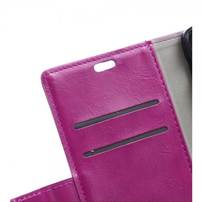 Asus Zenfone Selfie Handy Hülle - Case aus Leder - mit Crazy Horse Textur und Standfunktion - purpur