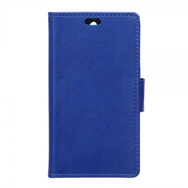 Asus Zenfone Selfie Handy Hülle - Case aus Leder - mit Crazy Horse Textur und Standfunktion - blau