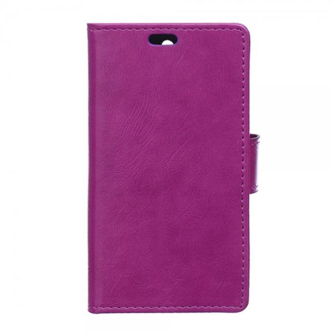 Asus Zenfone Selfie Handy Hülle - Case aus Leder - mit Crazy Horse Textur und Standfunktion - purpur