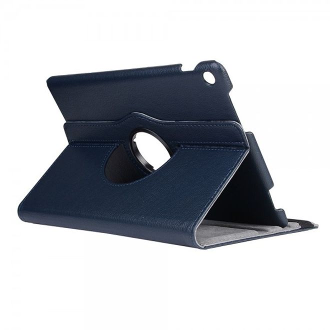 Asus ZenPad 10 Rotierbare Leder Cover Case Hülle mit Litchitextur - dunkelblau