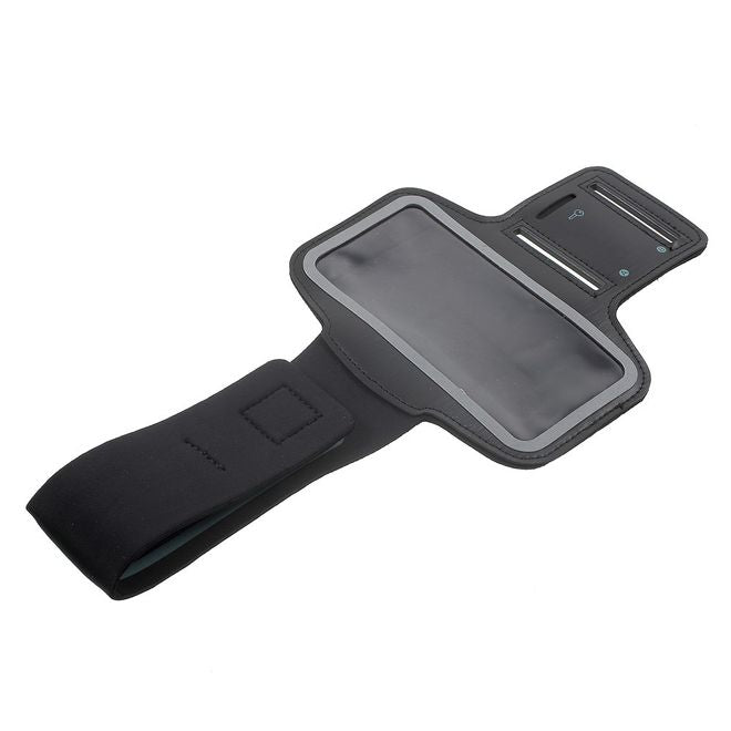 Atmungsaktives Neopren Fitness Sportarmband für iPhone 6/6S/7 - schwarz/grau