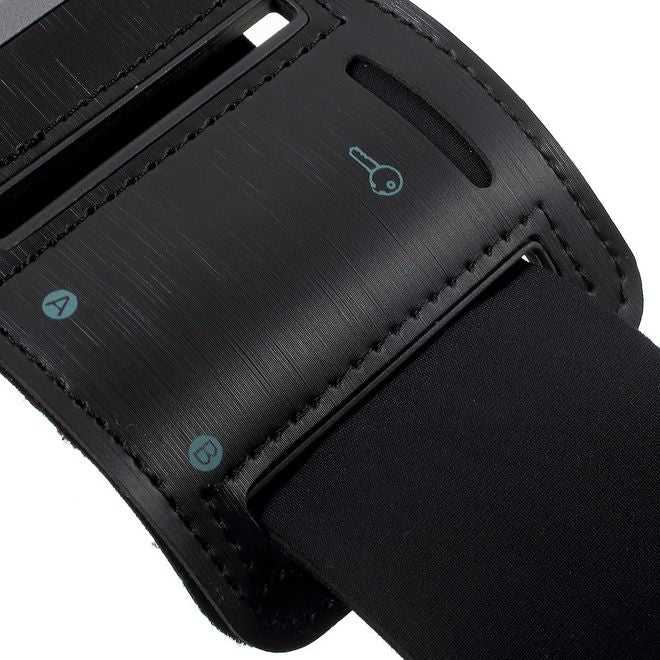 Atmungsaktives Neopren Fitness Sportarmband für iPhone 6/6S/7 - schwarz/grau