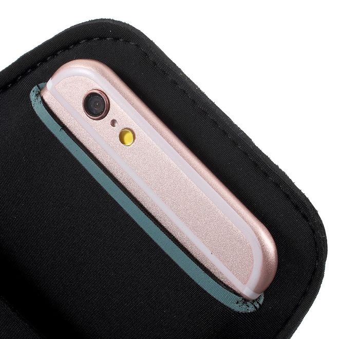 Atmungsaktives Neopren Fitness Sportarmband für iPhone 6/6S/7 - schwarz/grau