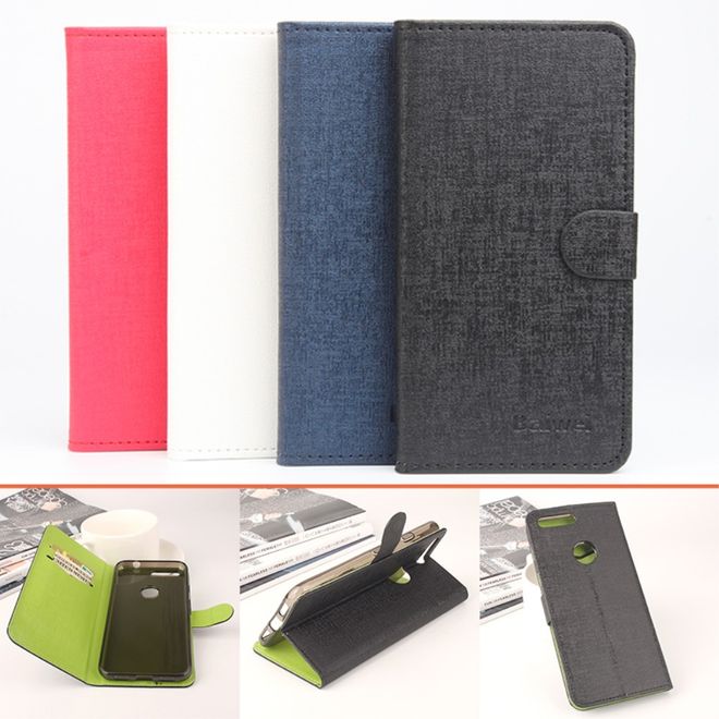 Baiwei - Google Pixel XL Hülle - Case aus Leder - mit Kontrastfarben - weiss