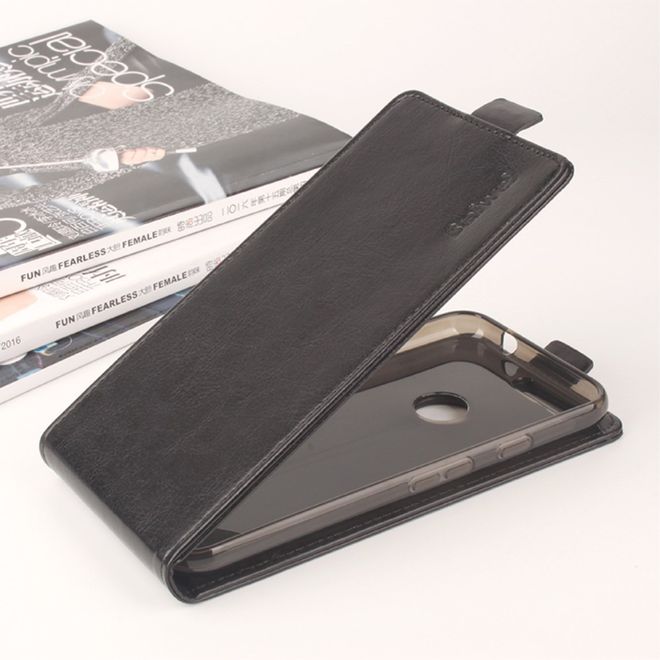 Baiwei - Handyhülle für Google Pixel XL - Crazy Horse Leder Cover - vertikal - schwarz