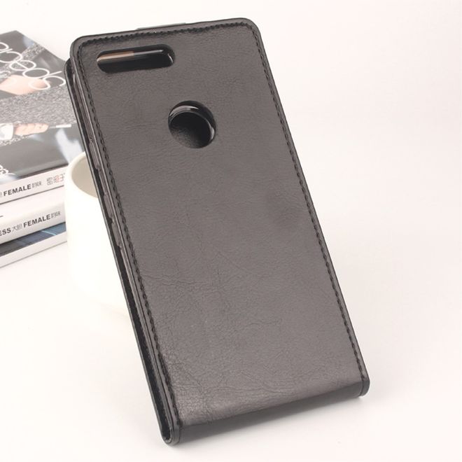 Baiwei - Handyhülle für Google Pixel XL - Crazy Horse Leder Cover - vertikal - schwarz