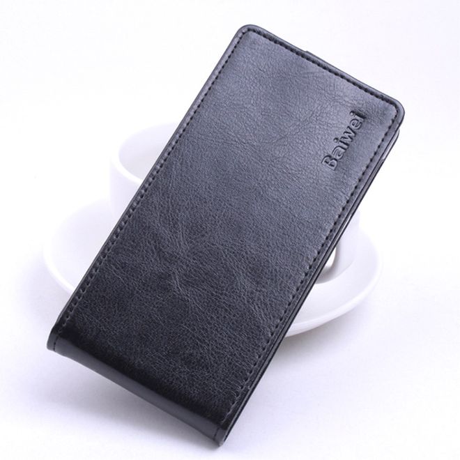 Baiwei - Handyhülle für Google Pixel XL - Crazy Horse Leder Cover - vertikal - schwarz