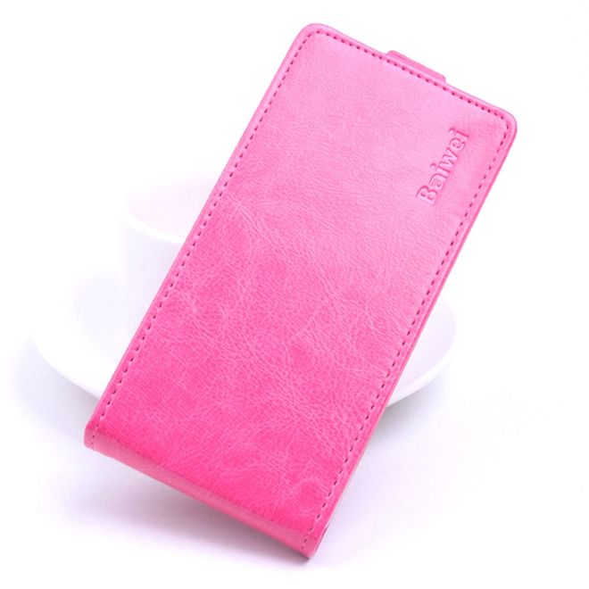 Baiwei - Handyhülle für Google Pixel XL - Crazy Horse Leder Cover - vertikal - rosa