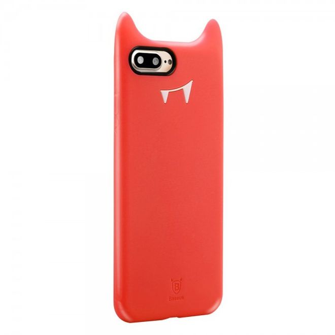 Baseus - iPhone 8 Plus / 7 Plus Cover - Hülle aus Silikon - 3D Devil Series - rot