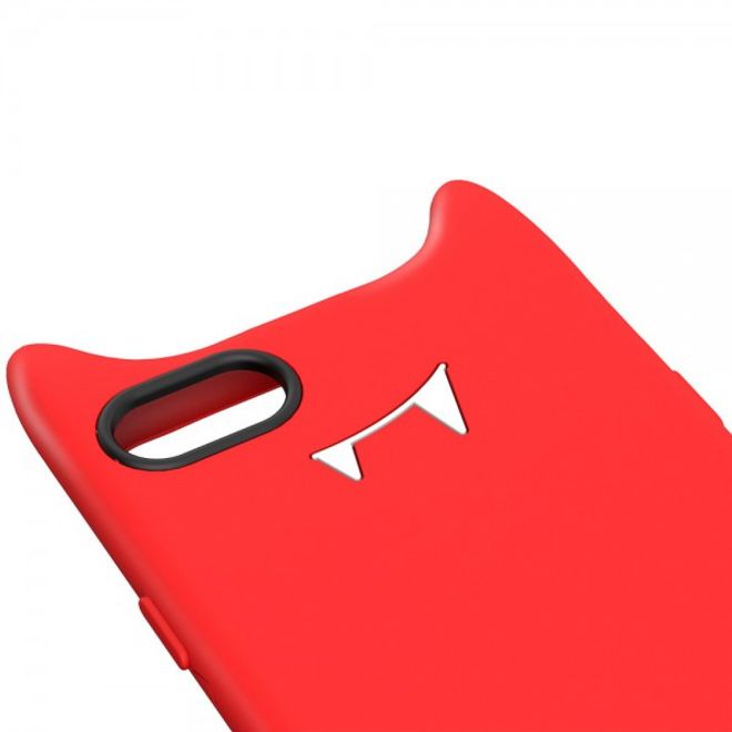 Baseus - iPhone 8 Plus / 7 Plus Cover - Hülle aus Silikon - 3D Devil Series - rot