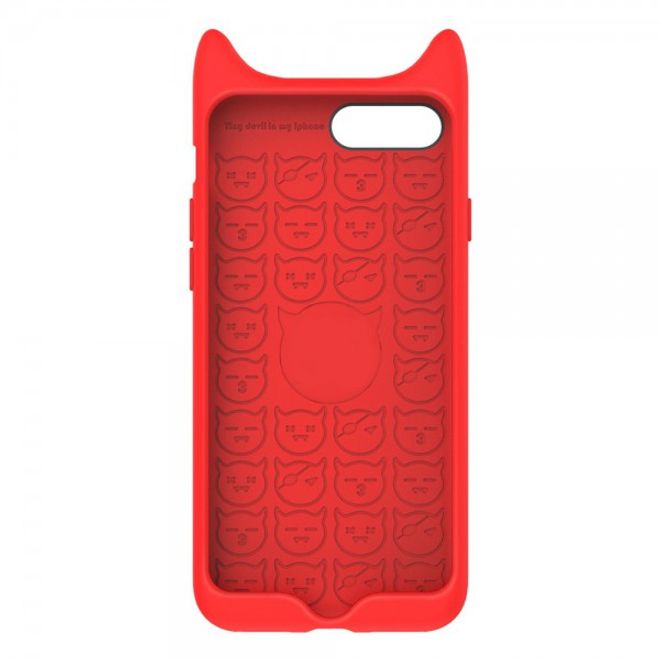 Baseus - iPhone 8 Plus / 7 Plus Cover - Hülle aus Silikon - 3D Devil Series - rot