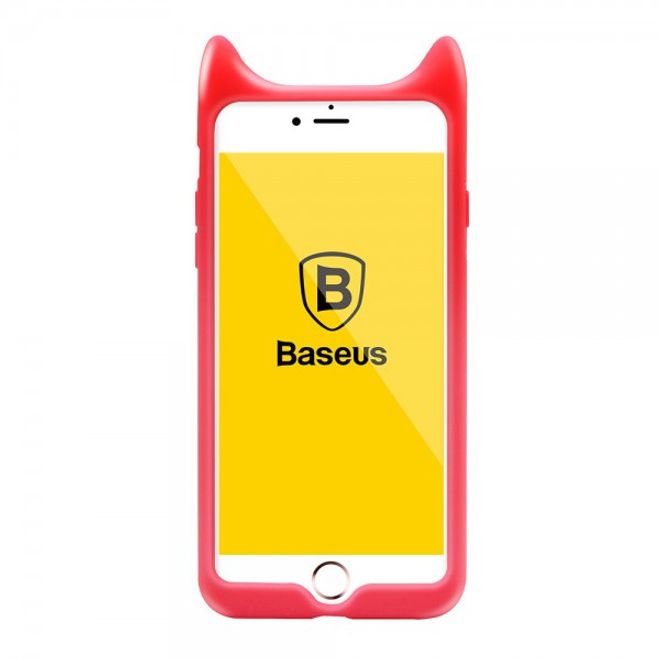 Baseus - iPhone 8 Plus / 7 Plus Cover - Hülle aus Silikon - 3D Devil Series - rot