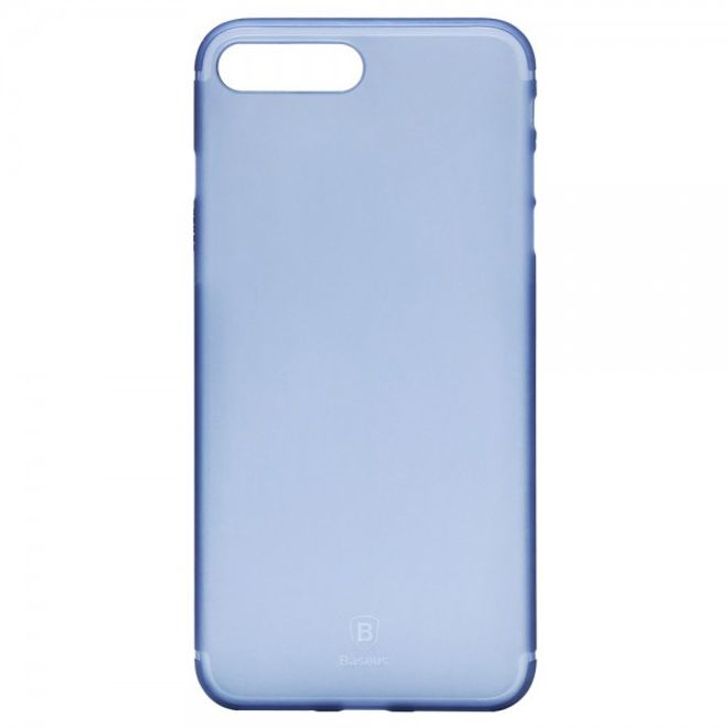 Baseus - Hülle für iPhone 8 Plus / 7 Plus - Case aus Hart Plastik (0.5mm) - transparent/blau