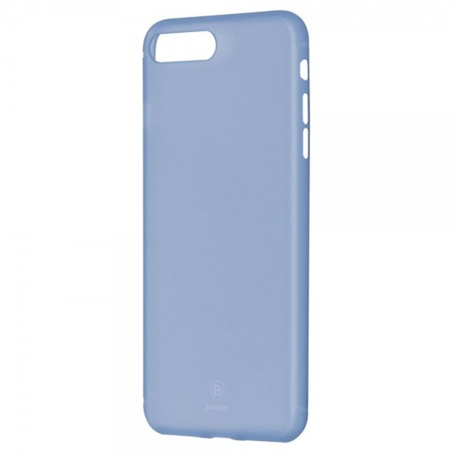 Baseus - Hülle für iPhone 8 Plus / 7 Plus - Case aus Hart Plastik (0.5mm) - transparent/blau