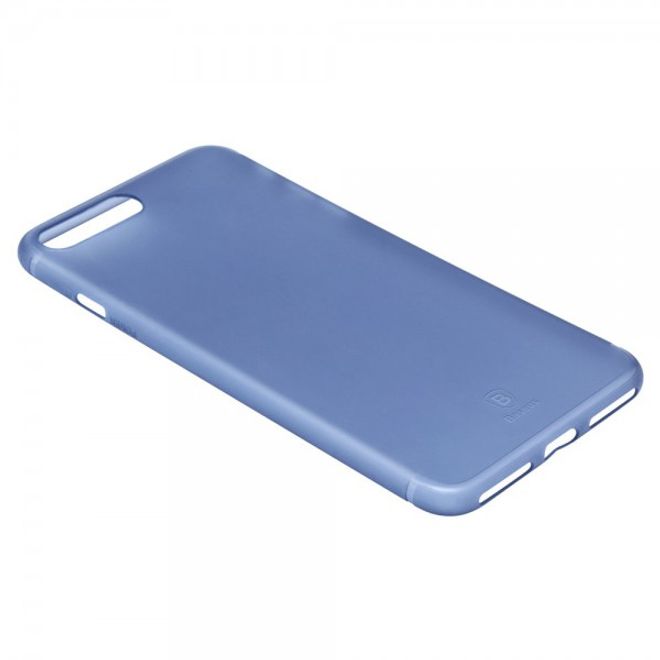 Baseus - Hülle für iPhone 8 Plus / 7 Plus - Case aus Hart Plastik (0.5mm) - transparent/blau