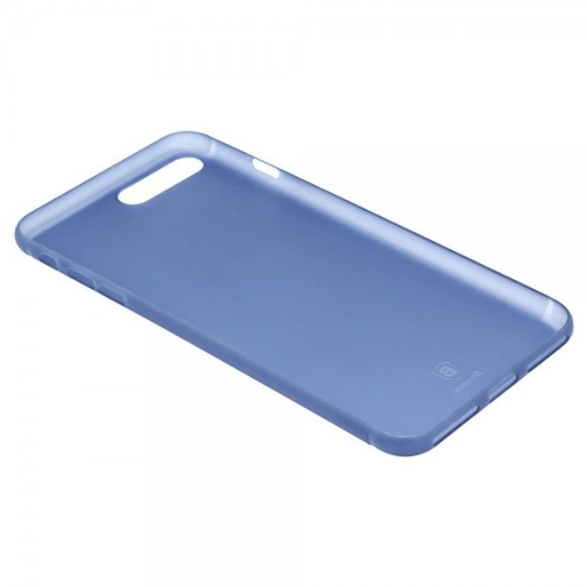 Baseus - Hülle für iPhone 8 Plus / 7 Plus - Case aus Hart Plastik (0.5mm) - transparent/blau