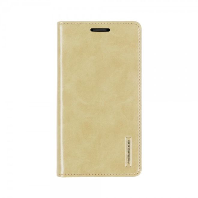 Goospery - Handyhülle für Samsung Galaxy J7 - Case aus Leder - Blue Moon Series - gold